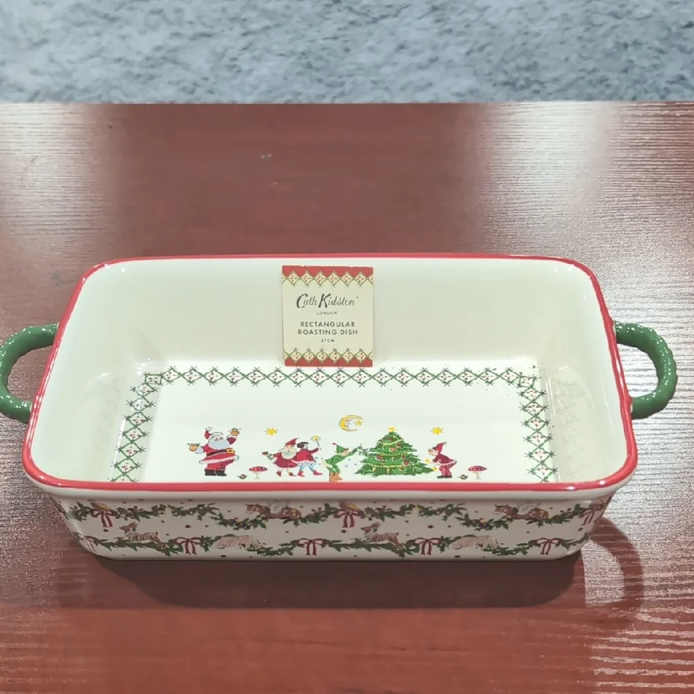Cath Kidston Christmas Rectangular Roasting Dish - Picture 1 of 5